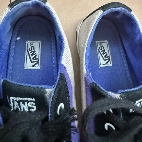 Vans Purple & Black & Tan Old Skool Frayed Laces Canvas Sneakers. Size 8 - Picture 5 of 11